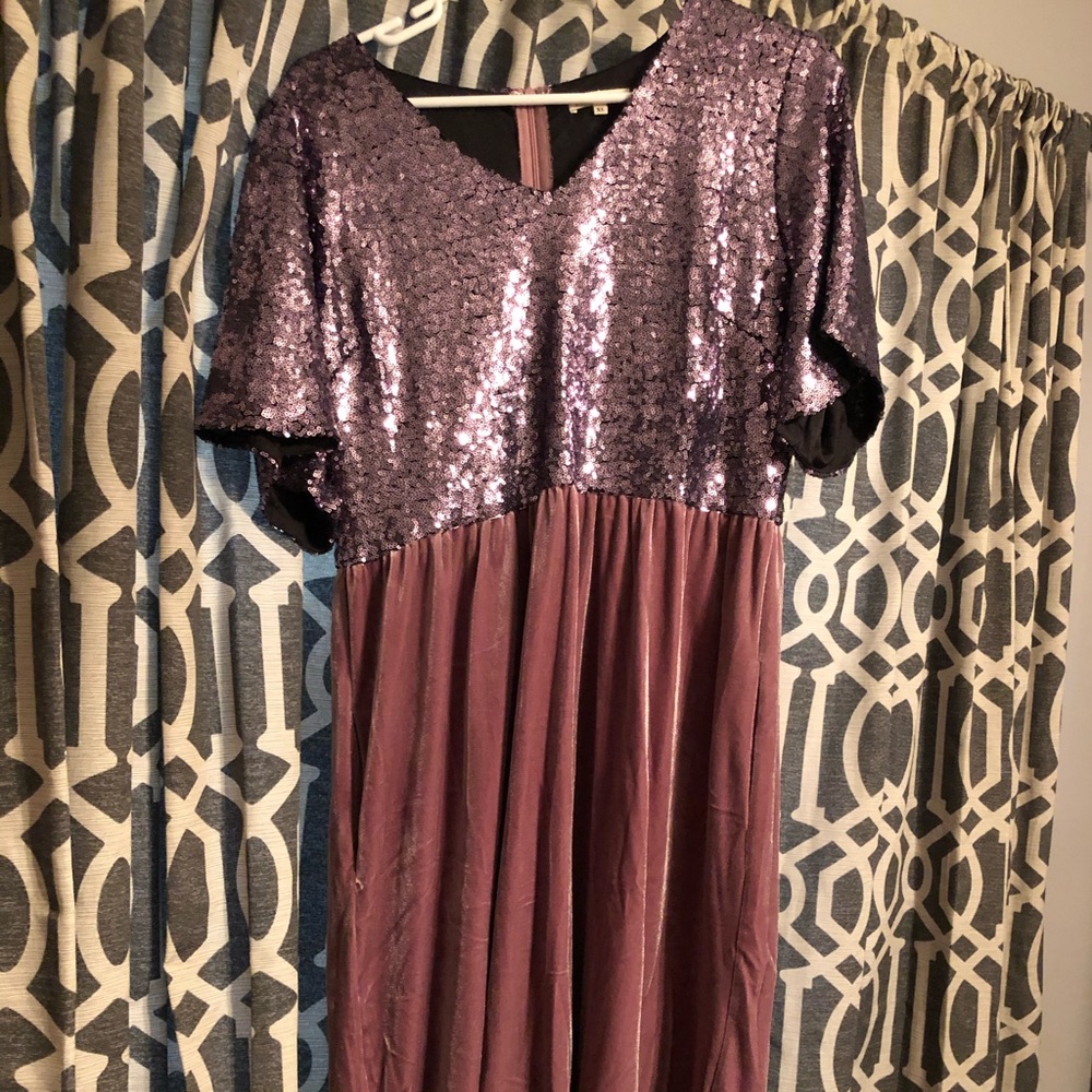 Velvet and Sequin Dress
